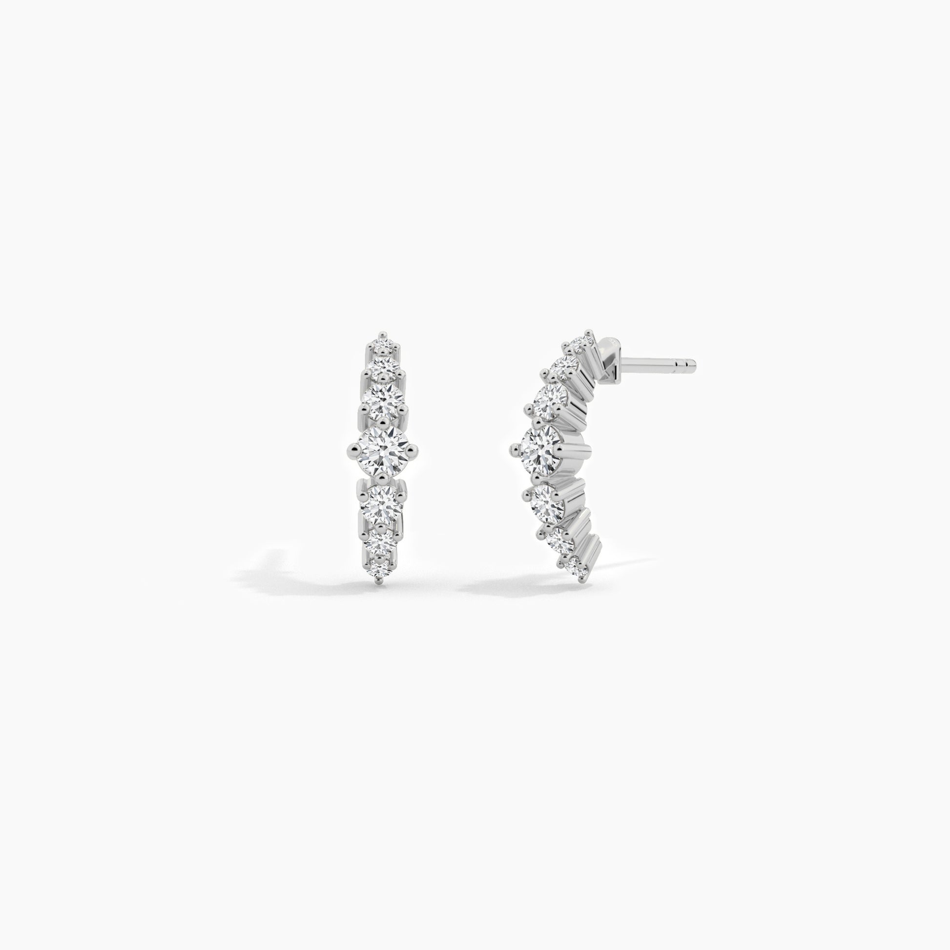 rose gold diamond earrings