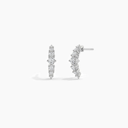 rose gold diamond earrings