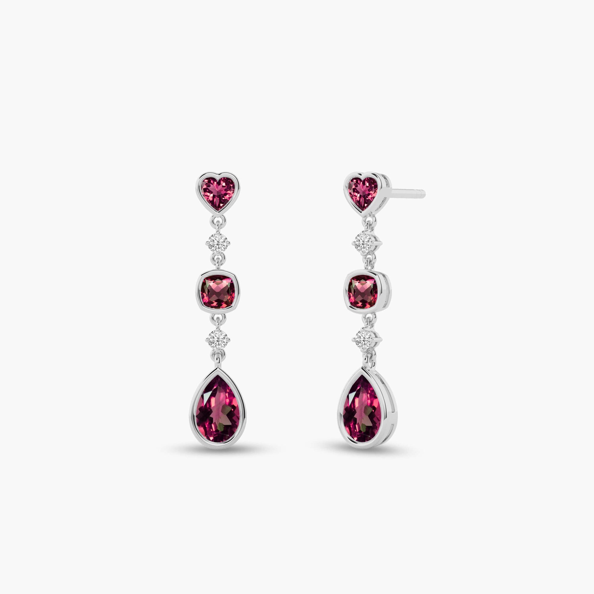 Ruby diamond earrings