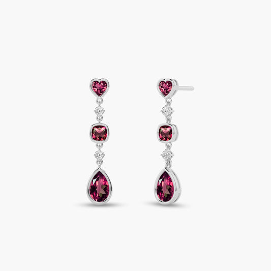 Ruby diamond earrings