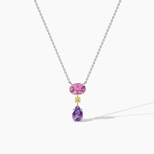 silver gemstone necklace