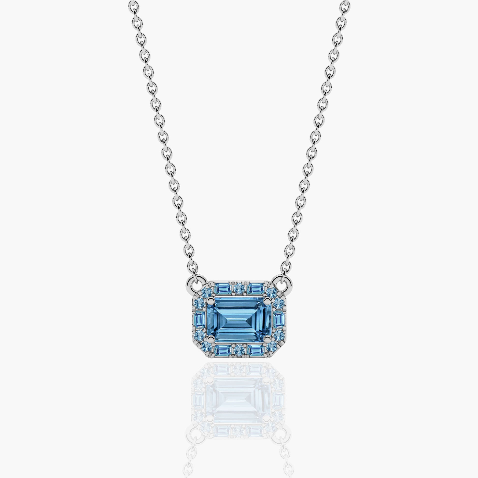blue silver necklace