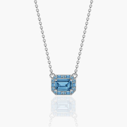 blue silver necklace