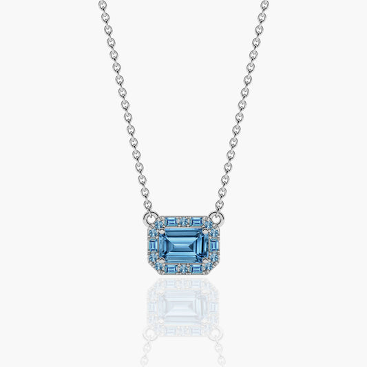 blue silver necklace