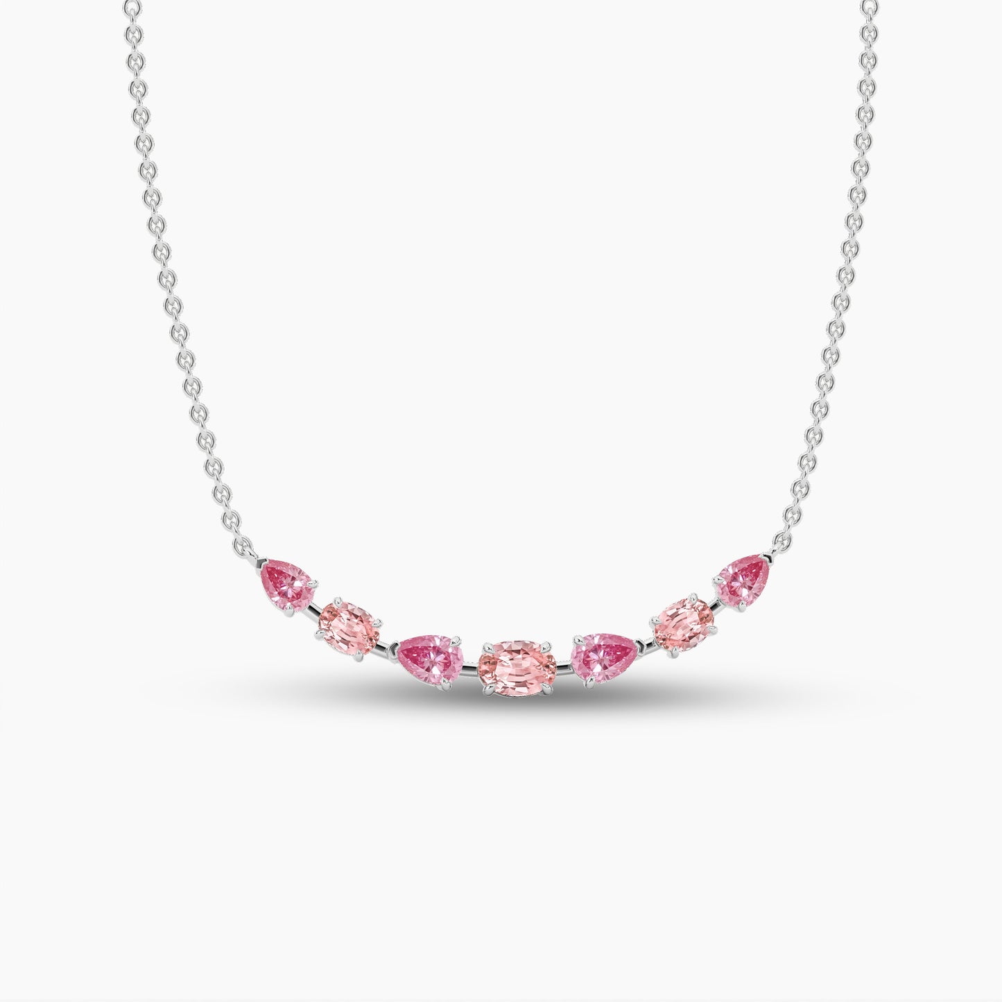 pink diamond necklace set