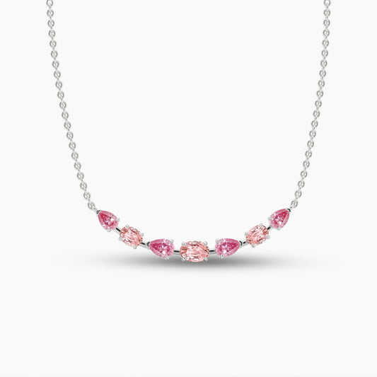 pink diamond necklace set