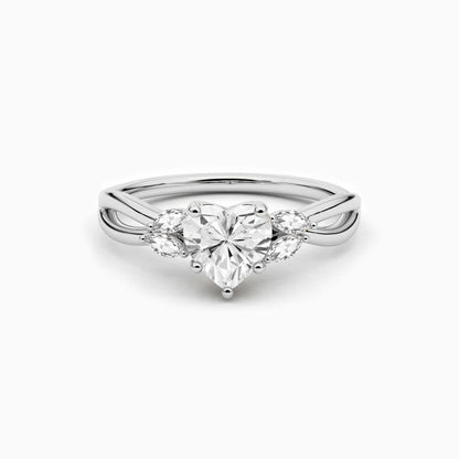 silver heart ring