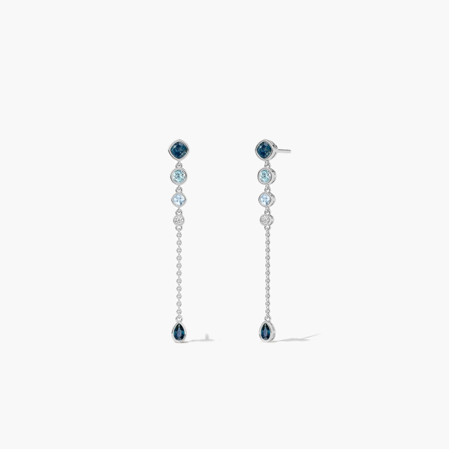 925 Sterling Silver Blue earrings