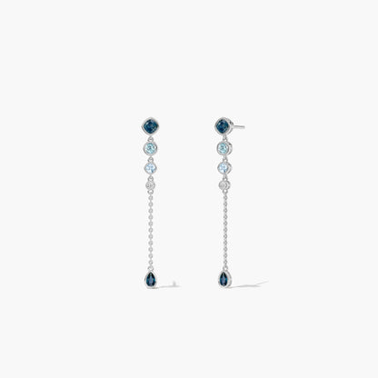 925 Sterling Silver Blue earrings