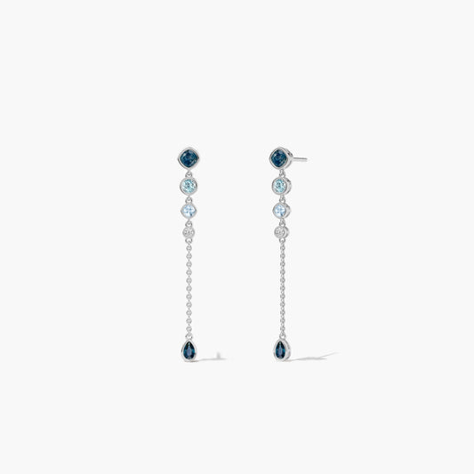 925 Sterling Silver Blue earrings