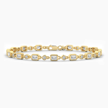 yellow plated diamond bracelet