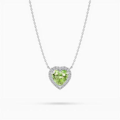 Peridot diamond pendant