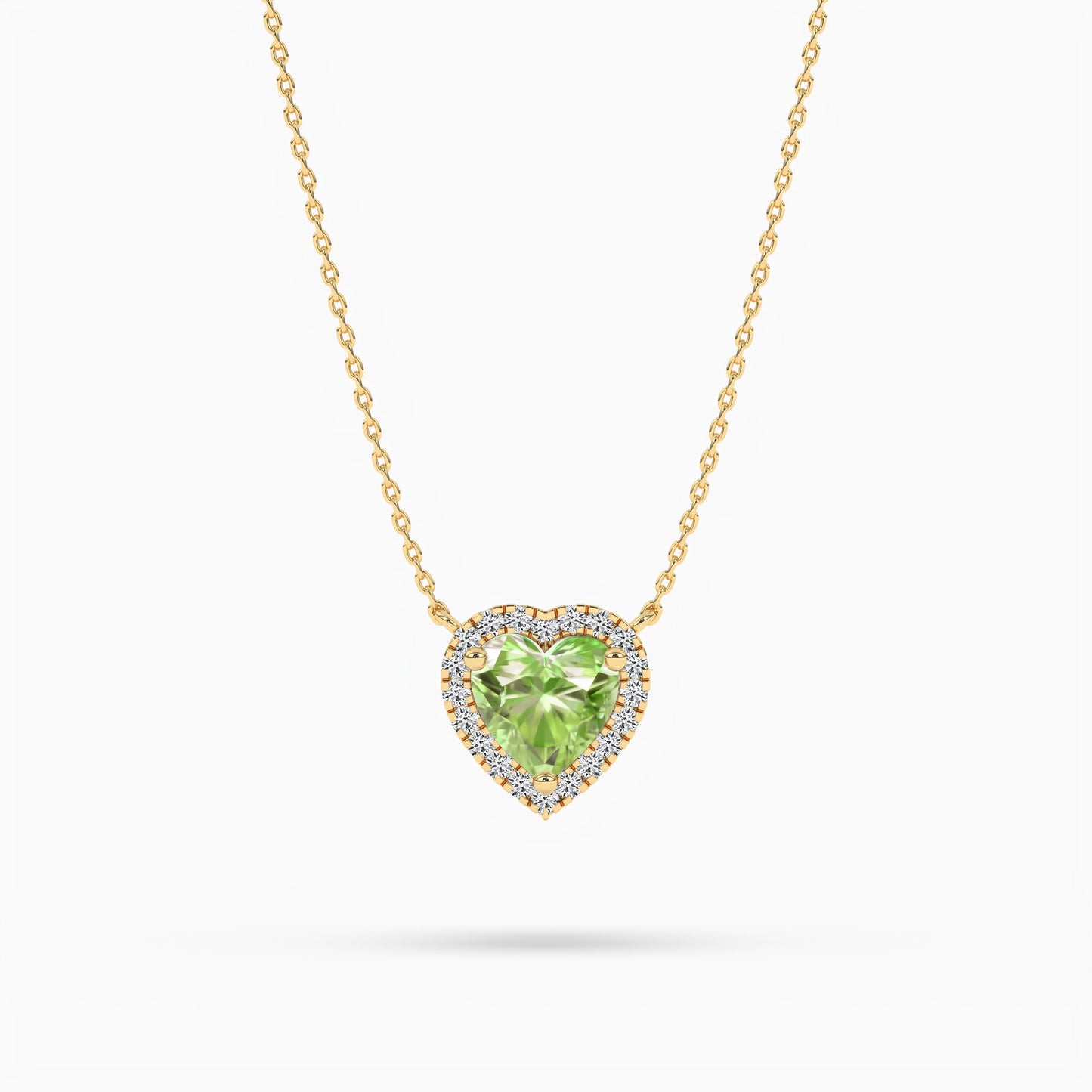 Peridot diamond pendant