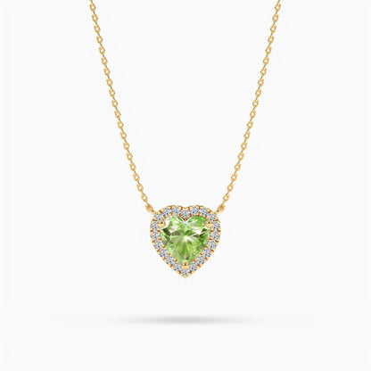 Peridot diamond pendant
