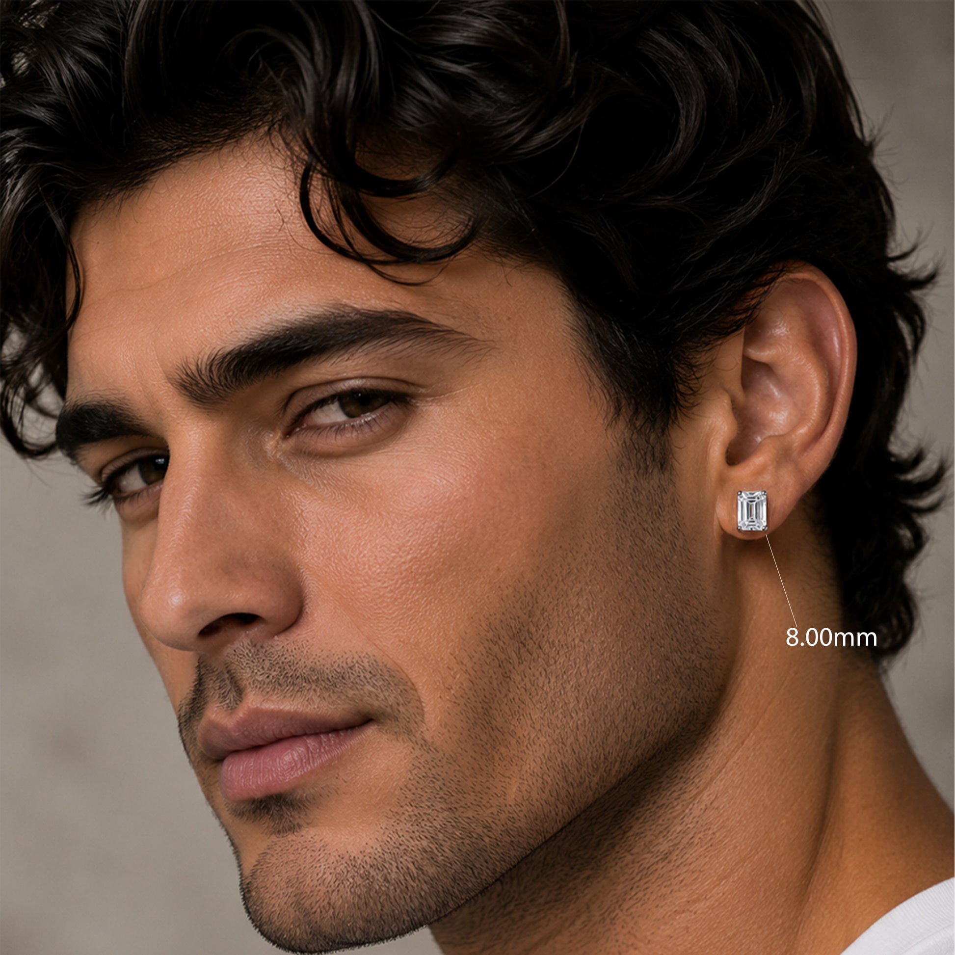 White diamond earrings