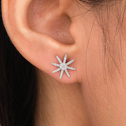 Close-up of a star-shaped earring 