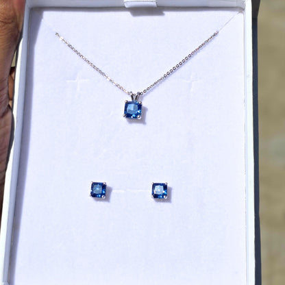 blue necklace