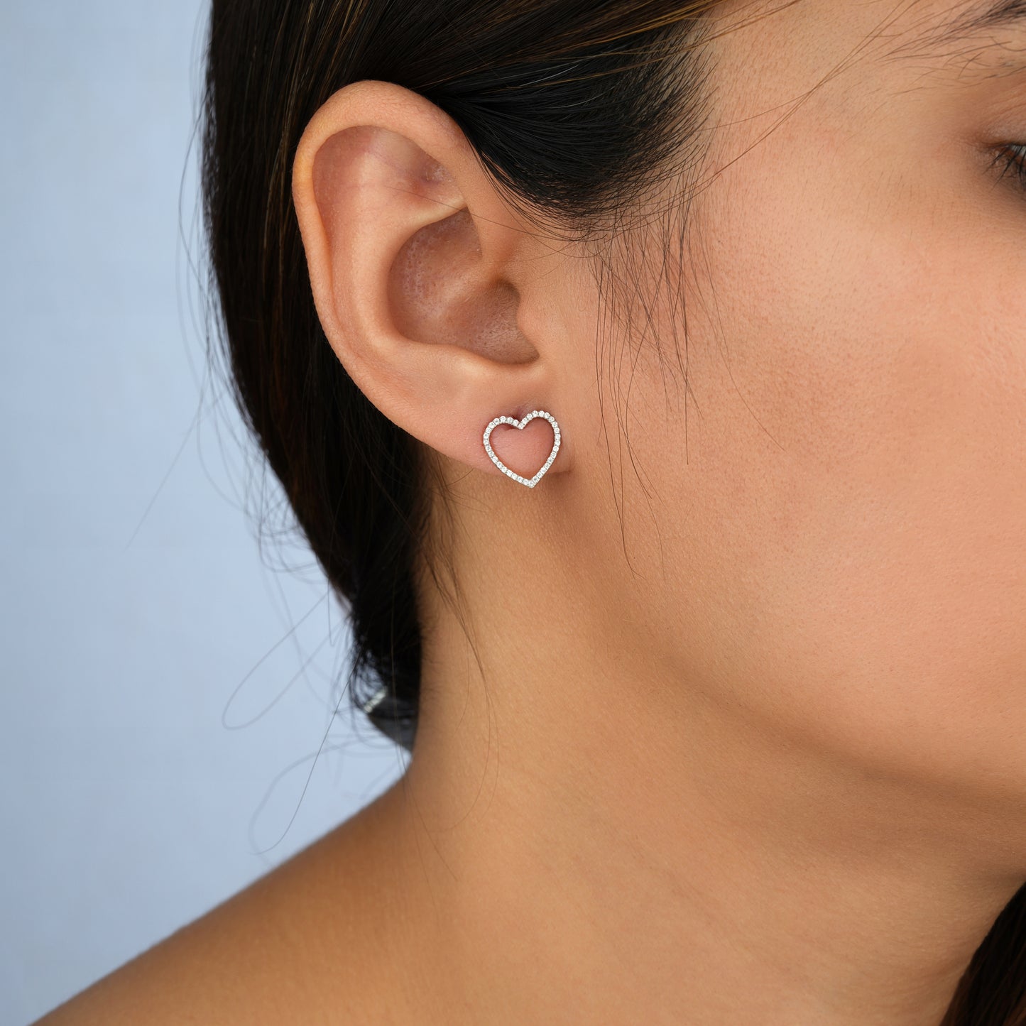 Heart Shape Diamond Earrings