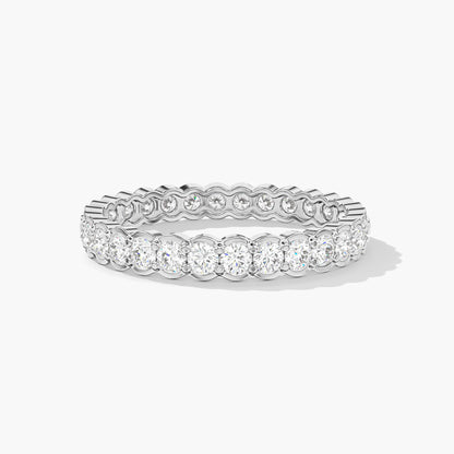 Diamond Eternity Band White Gold Plated