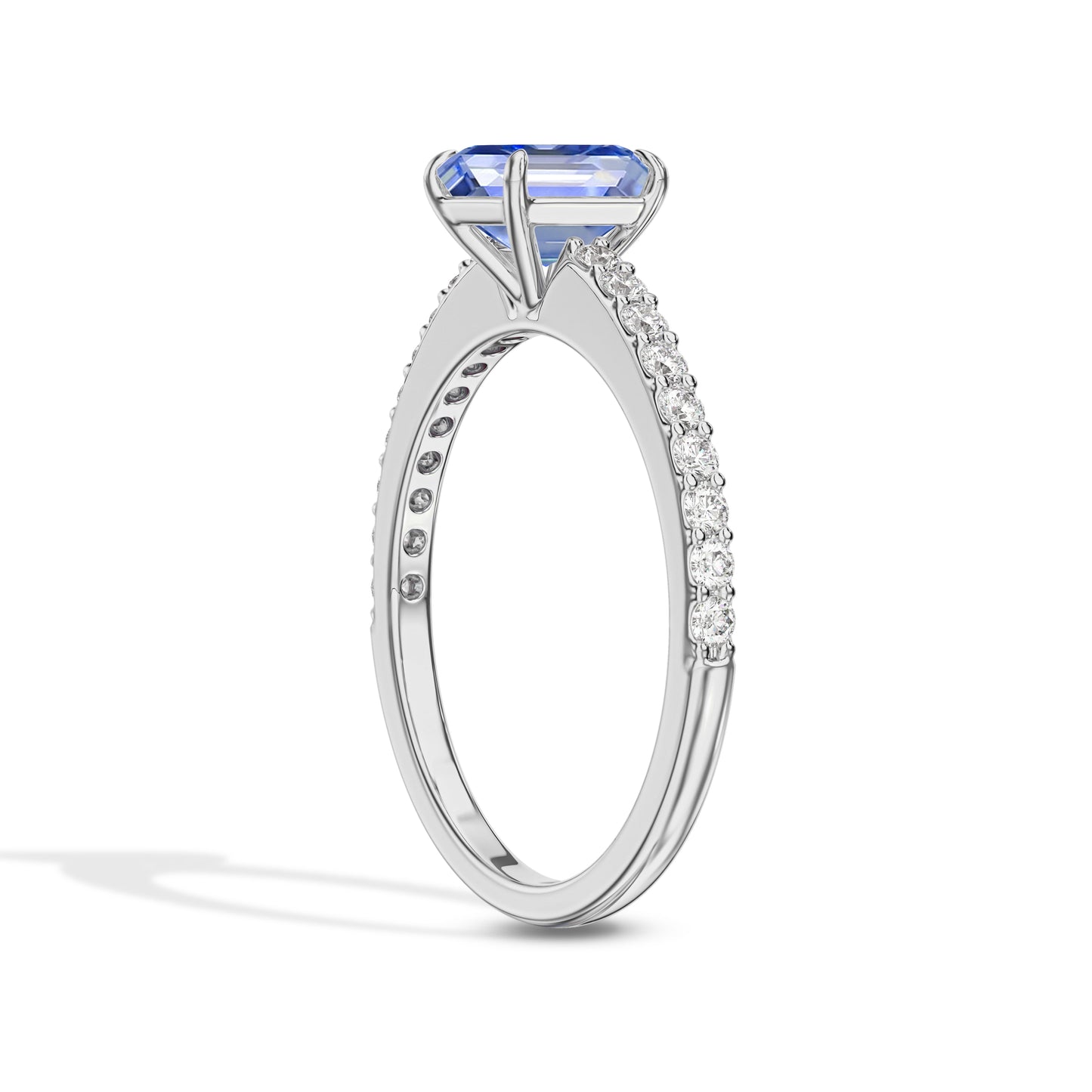 Blue Diamond Silver ring