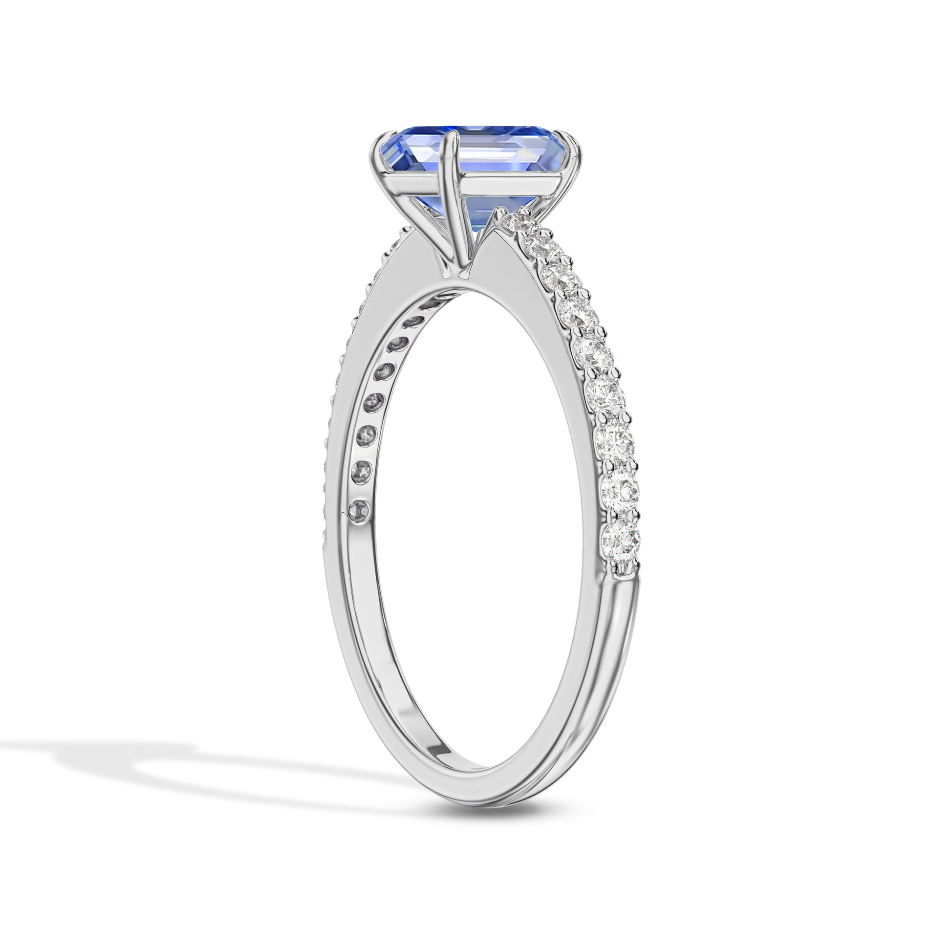 Blue Diamond Silver ring