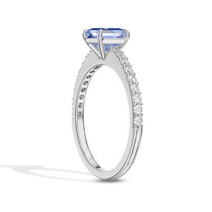 Blue Diamond Silver ring