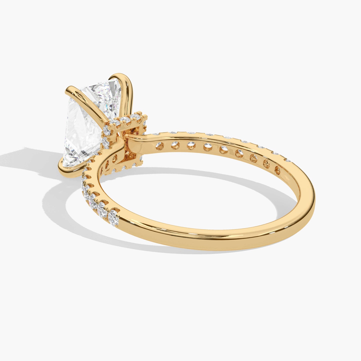 Sidestone engagement ring
