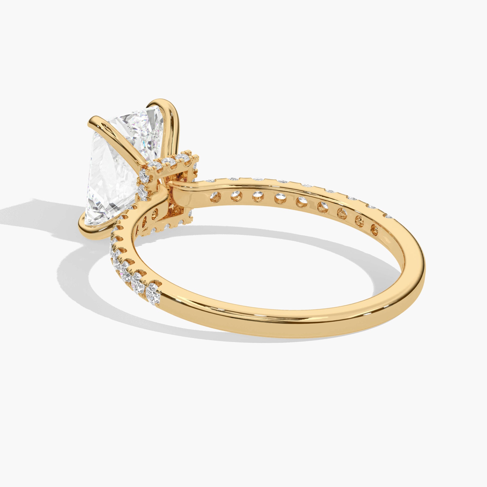 Sidestone engagement ring
