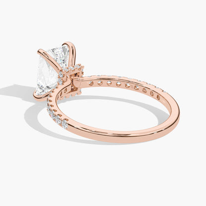 Sidestone engagement ring
