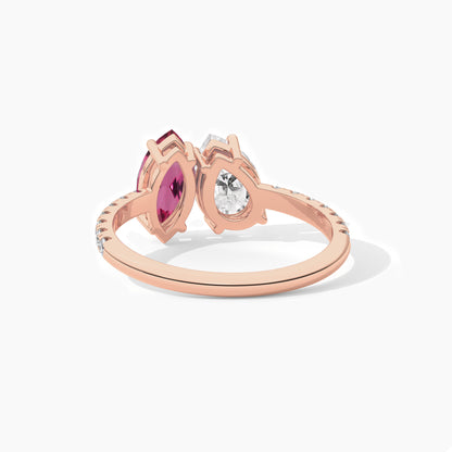 Pink diamond ring