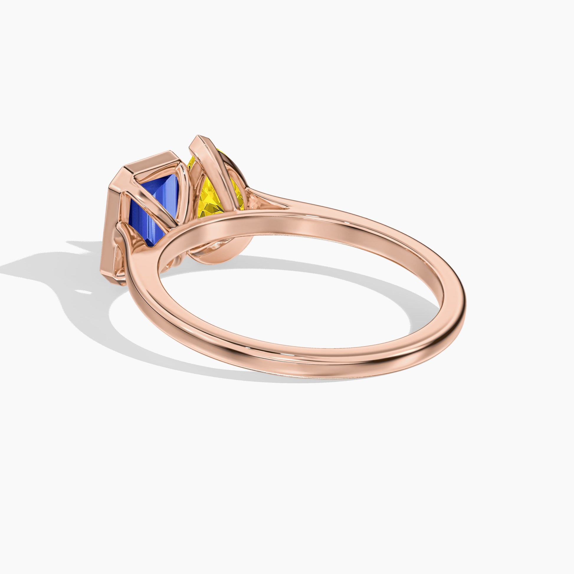 Blue diamond wedding ring