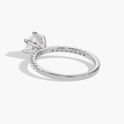 Hidden Halo diamond ring