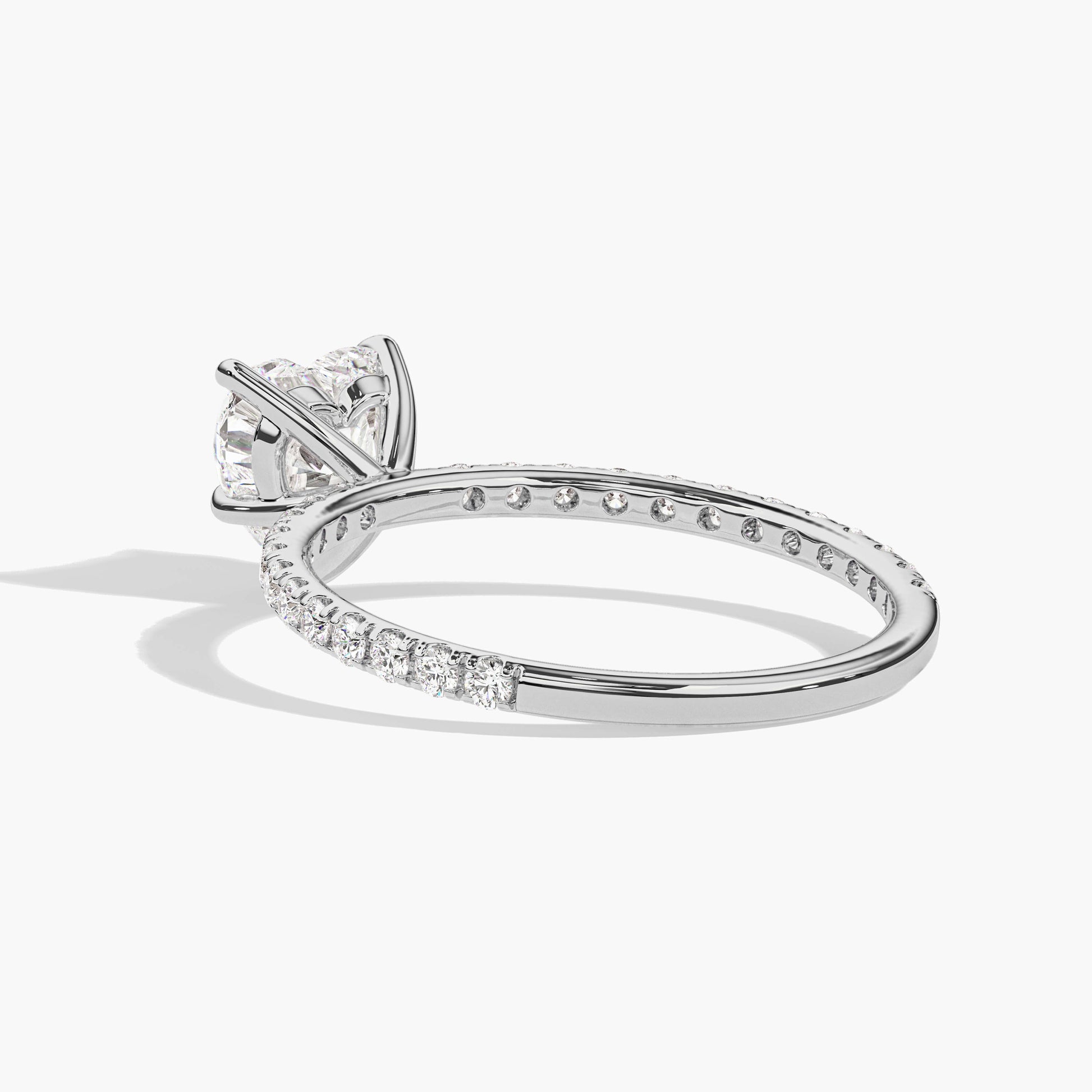 silver heart ring with diamonds