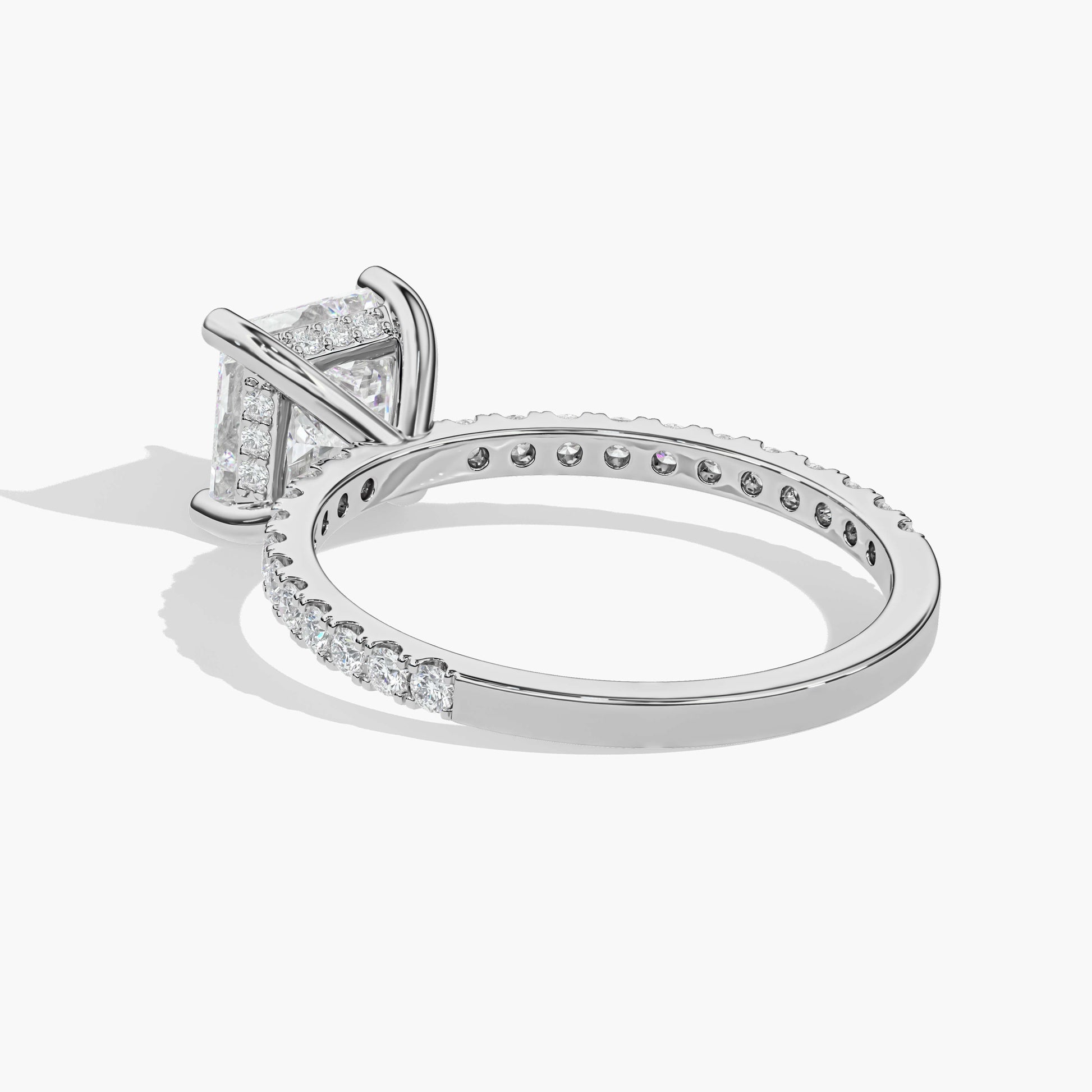 Sterling silver diamond ring