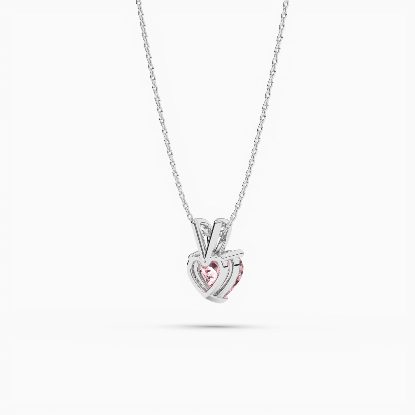 Pink Heart Pendant Necklace