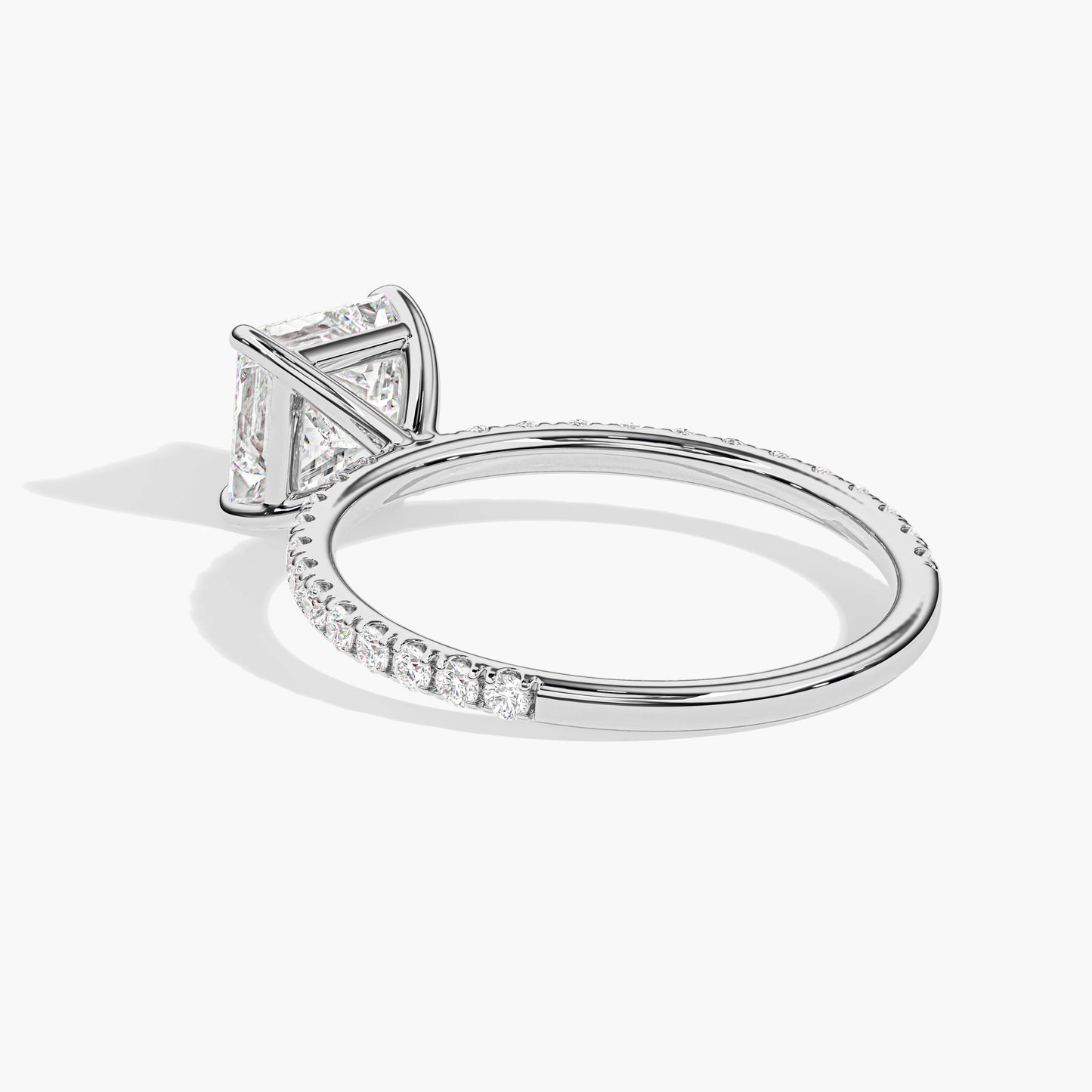 buy silver ring in princess diamond ring