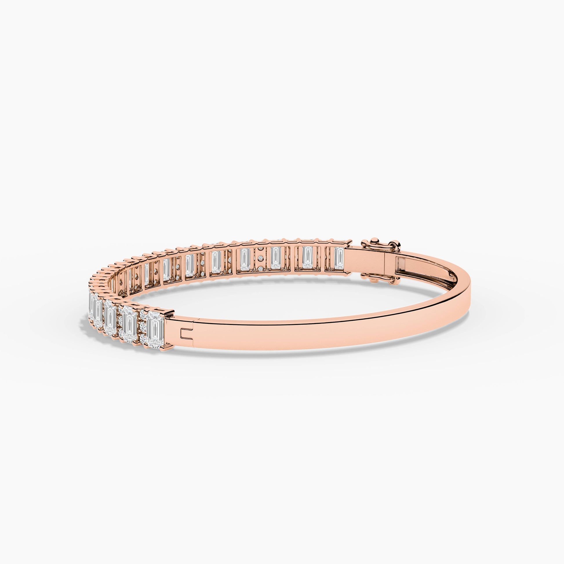 bangle bracelets silver rose 