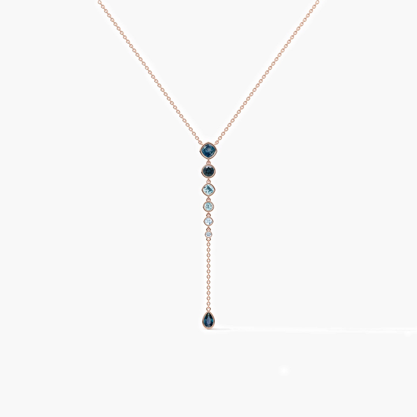 blue diamond necklace set