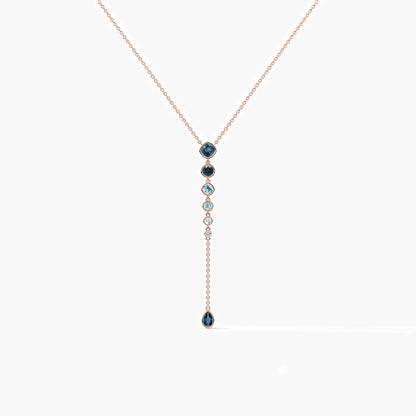 blue diamond necklace set