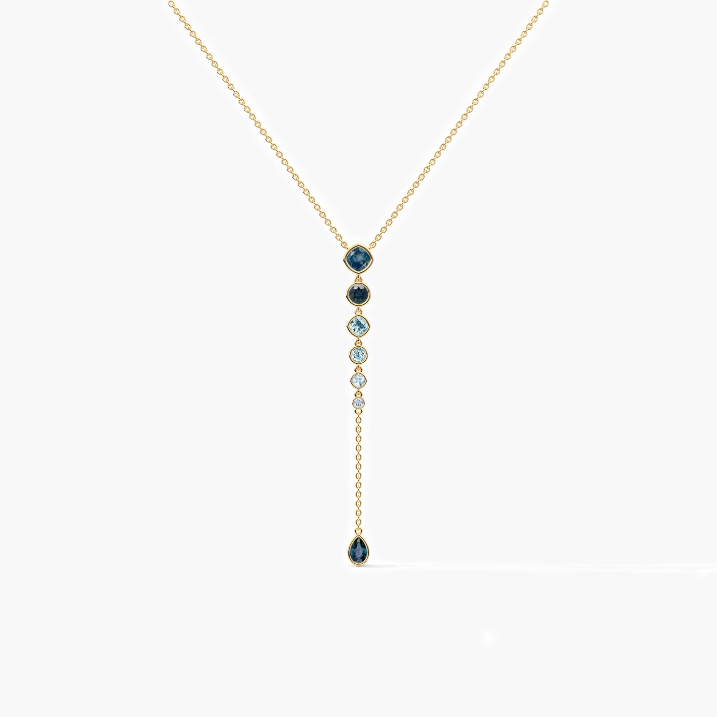blue diamond necklace set