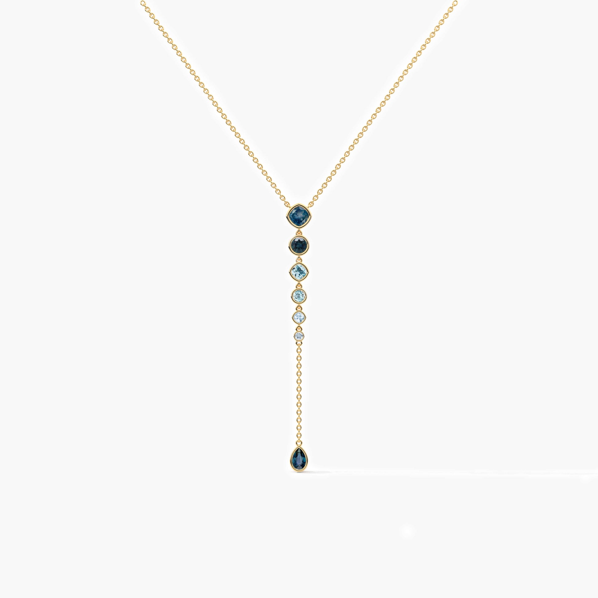 blue diamond necklace set