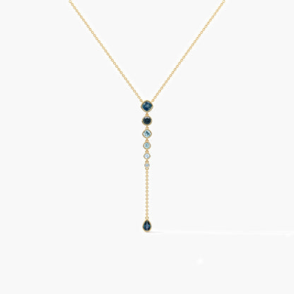 blue diamond necklace set