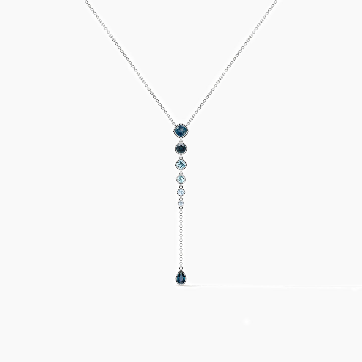 blue diamond necklace set