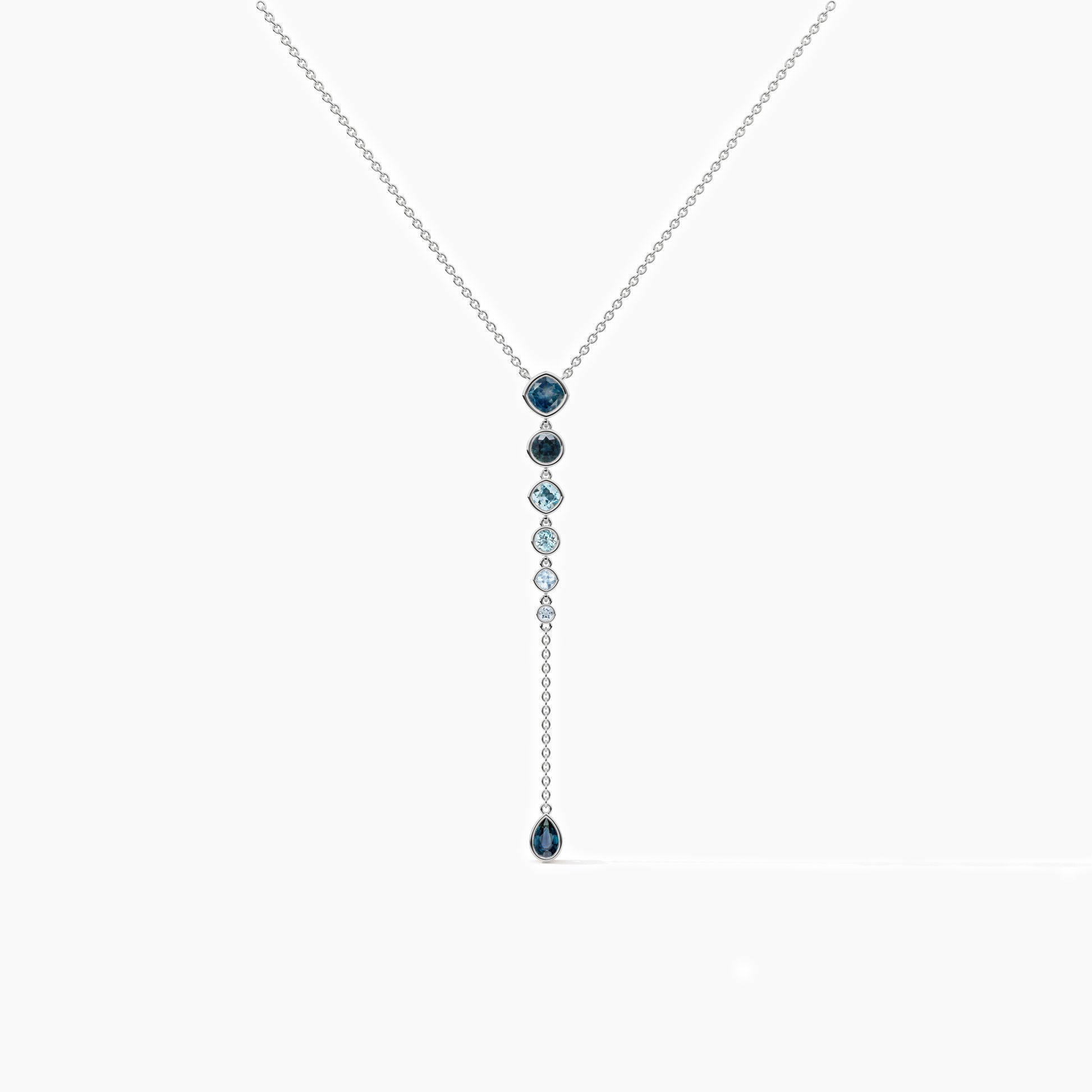 blue diamond necklace set
