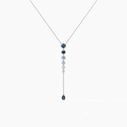 blue diamond necklace set