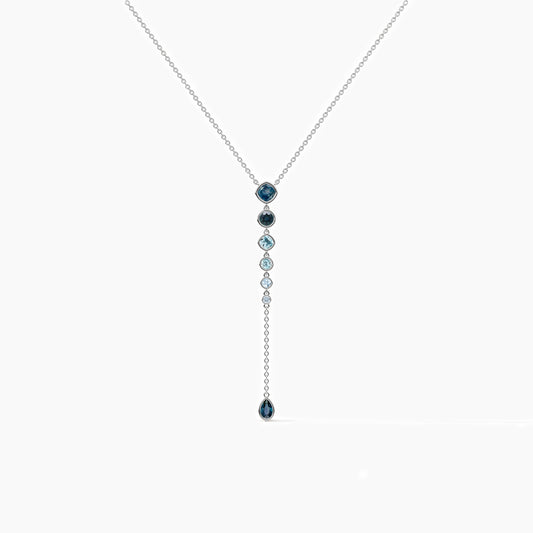 blue diamond necklace set