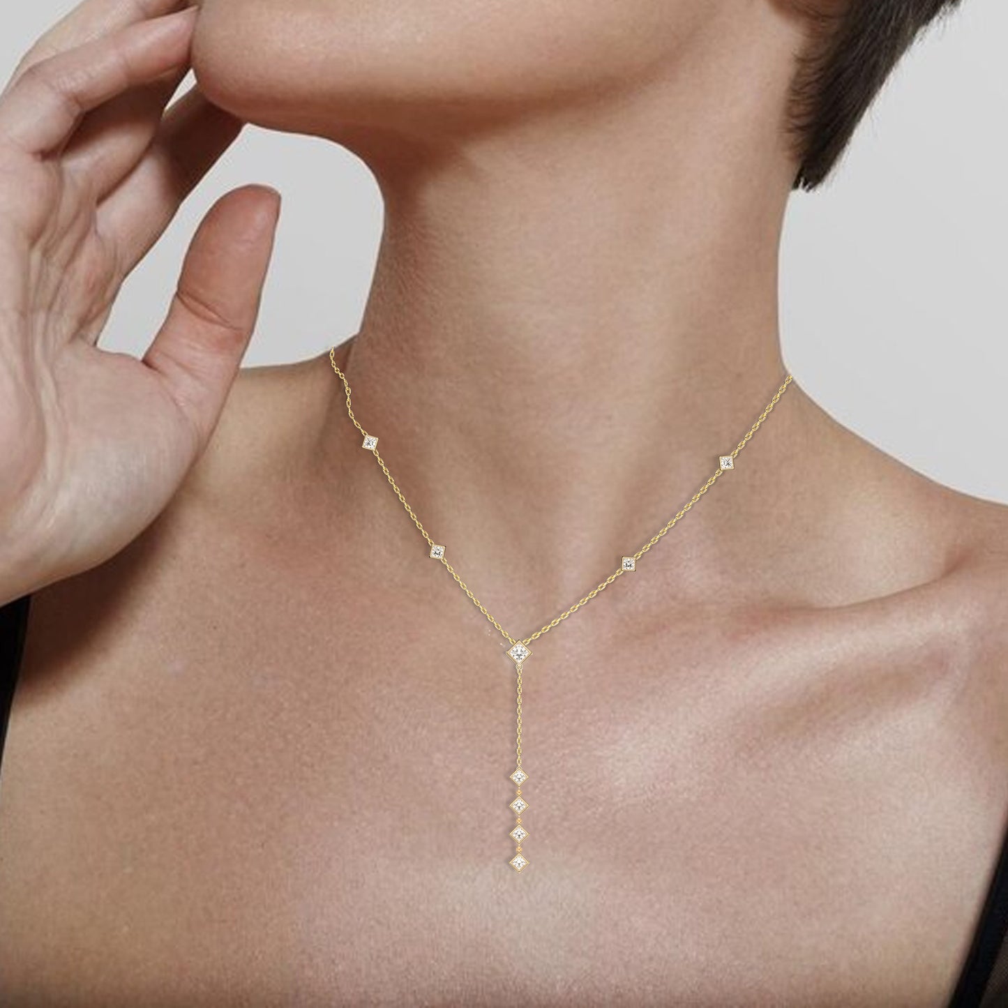 silver diamond necklace