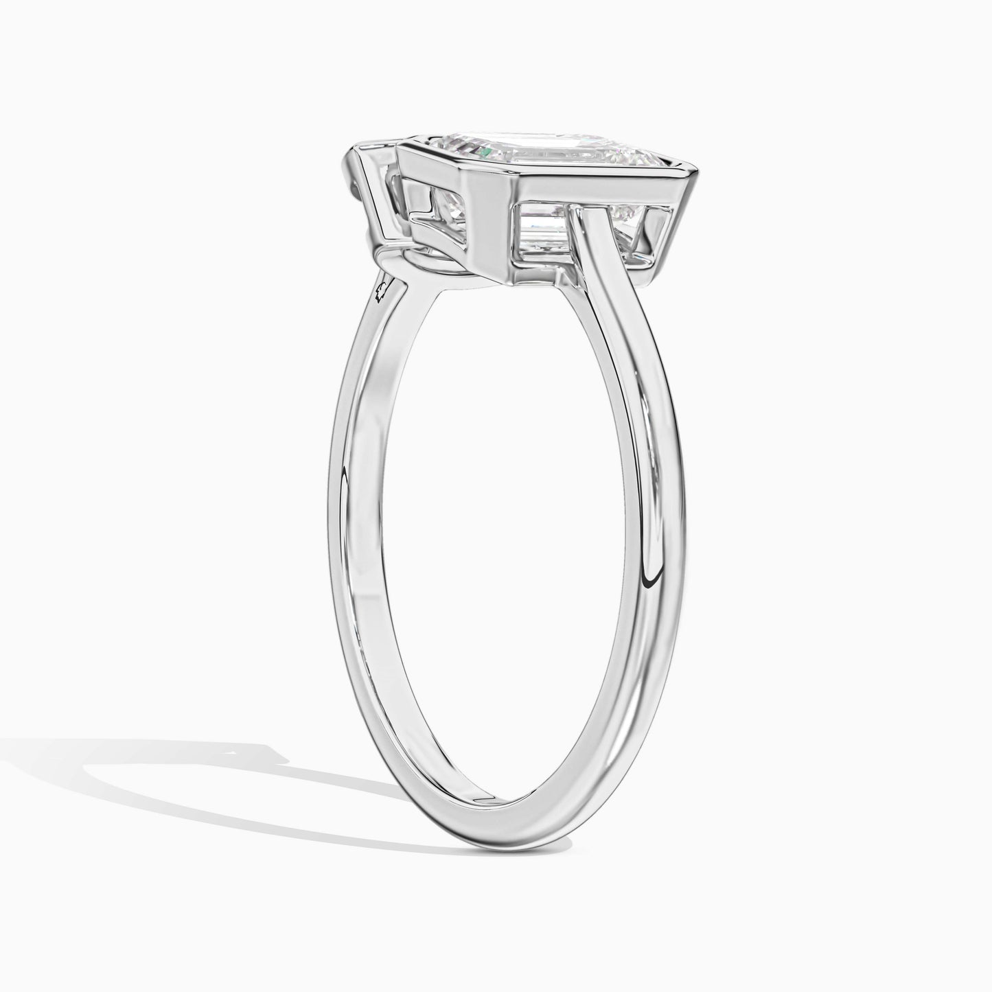 cluster design ring​ white gold plated