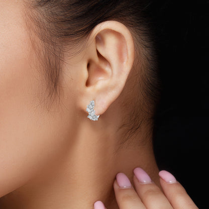 Small Diamond Hoop Earrings