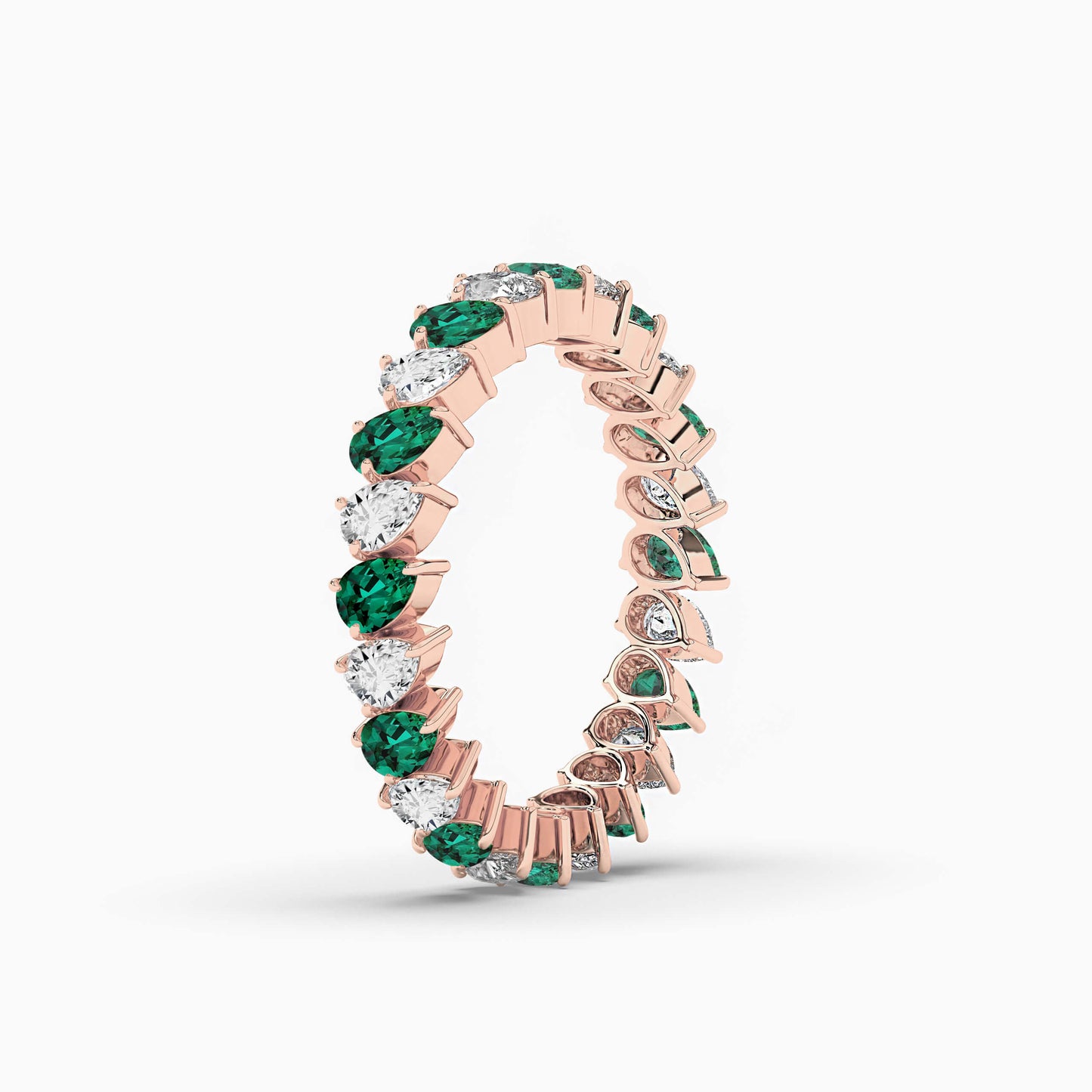 Green pear wedding band